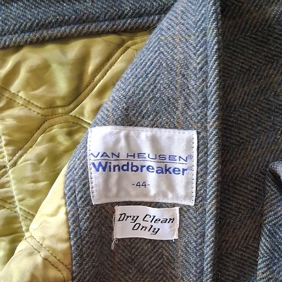 Vintage 1960's Van Heusen Gray Pea Coat with Dark Collar - Picture 2 of 5